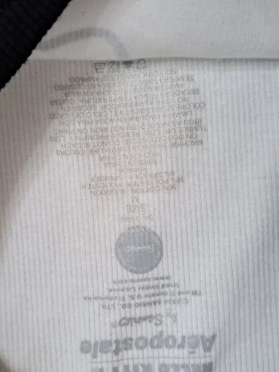 New Hello Kitty Champion Women's Long-Sleeve Raglan T-shirt Aeropostale Size M - Picture 5 of 9